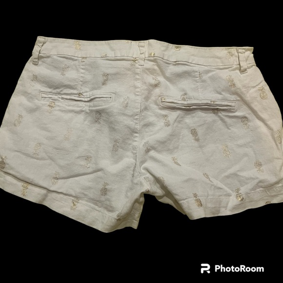 Old Navy pineapple print linen blend shorts women size 6 - Picture 2 of 4